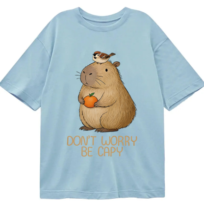 Tokyocanvas Capybaras Don't Worry Classic T-Shirt
