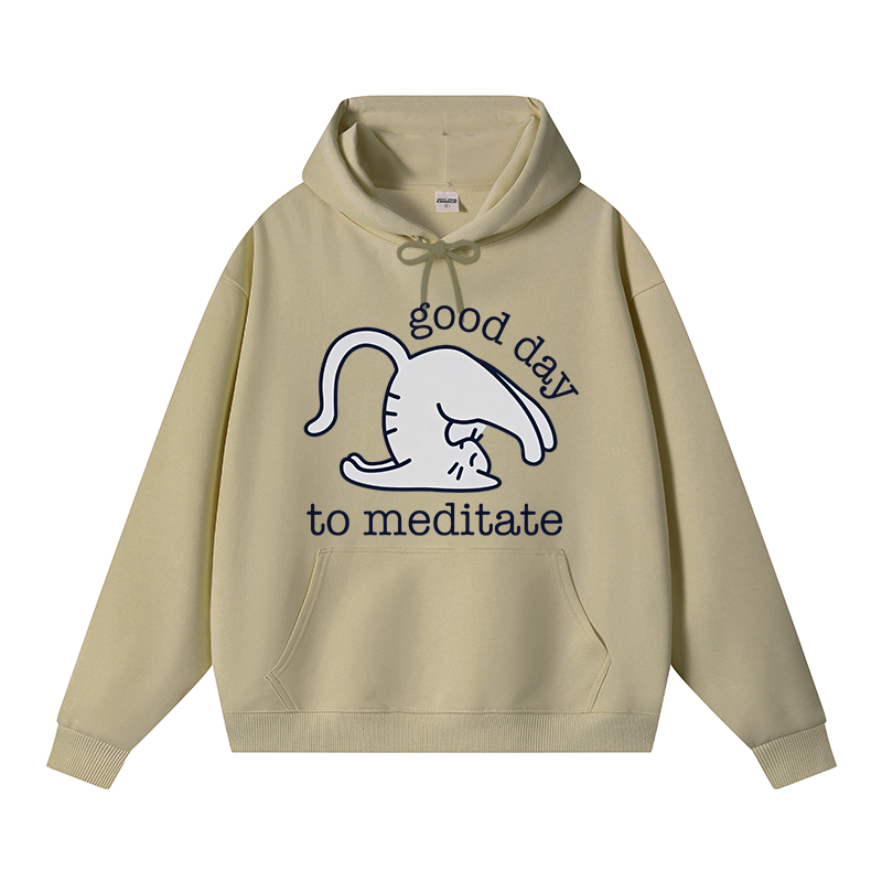 Tokyocanvas Cats Doing Yoga Fleece Lined Hoodie