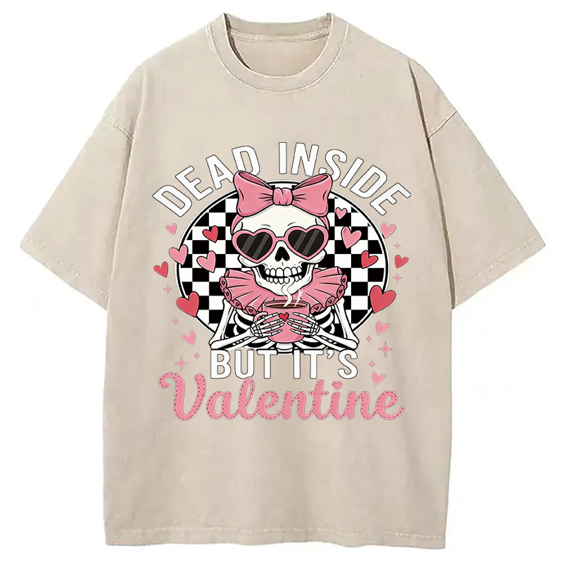 Tokyocanvas Dead Inside But It's Valentine Washed T-Shirt