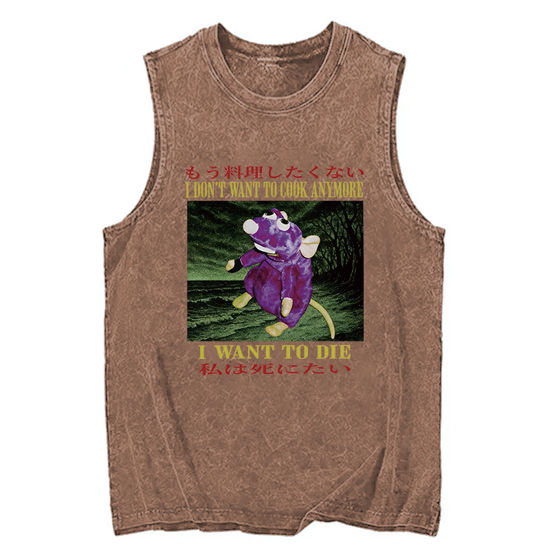 Tokyocanvas I Don't Want to Cook Washed Tank