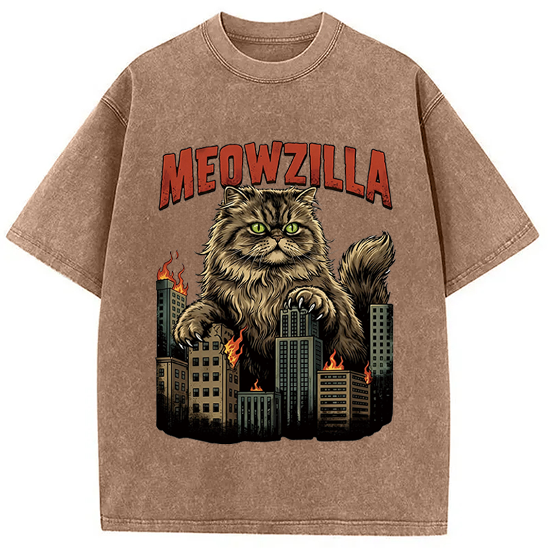 Tokyocanvas Cat  Attack Washed T-Shirt