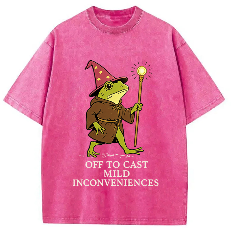 Tokyocanvas Funny DnD Frog Washed T-Shirt