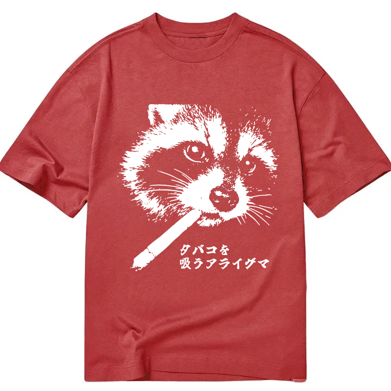 Tokyocanvas Somking Raccoon Classic T-Shirt