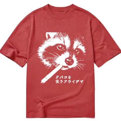Tokyocanvas Somking Raccoon Classic T-Shirt