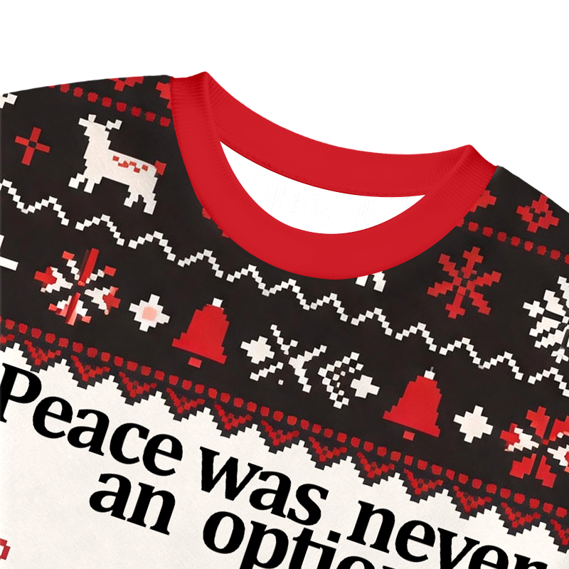 Tokyocanvas Funny Cursed Dog with Knife Christmas Ugly Sweatshirt