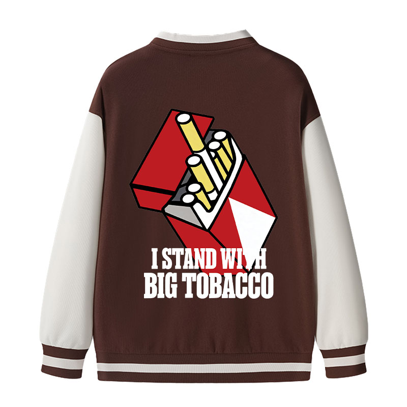 Tokyocanvas I Stand with Big Tobacco Varsity Jacket