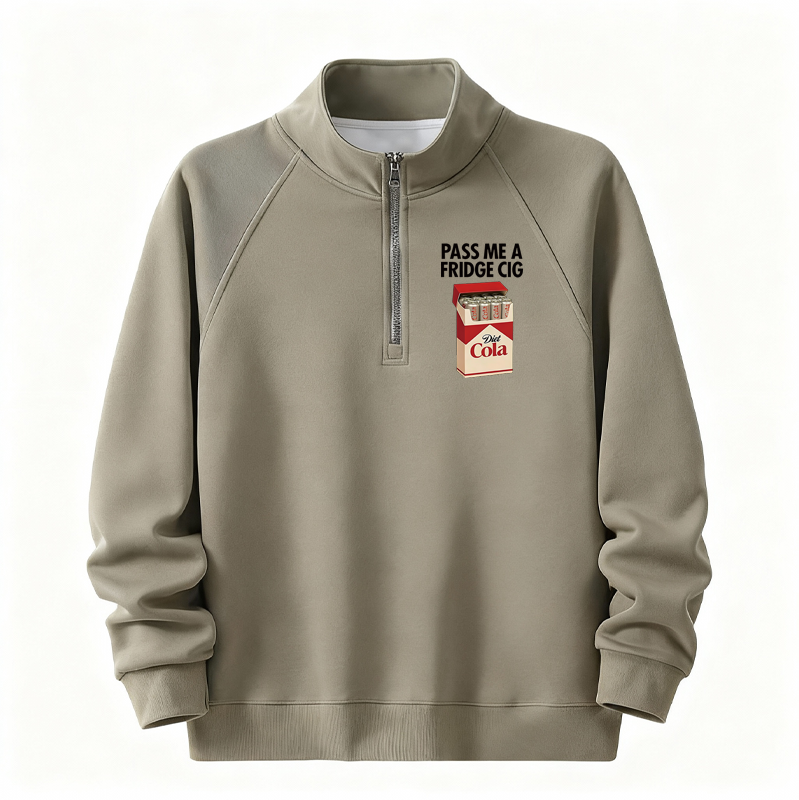 Tokyocanvas I Need A Diet Cola Half-Zip Sweatshirt