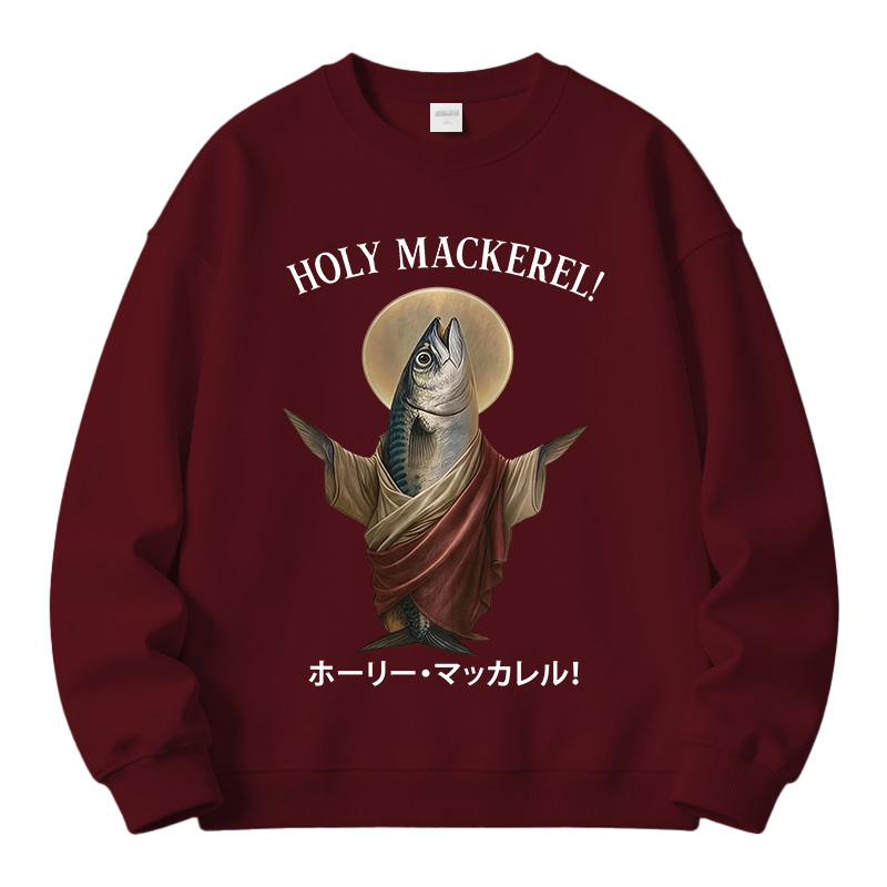 Tokyocanvas Holy Mackerel Fleece Lined Sweatshirt