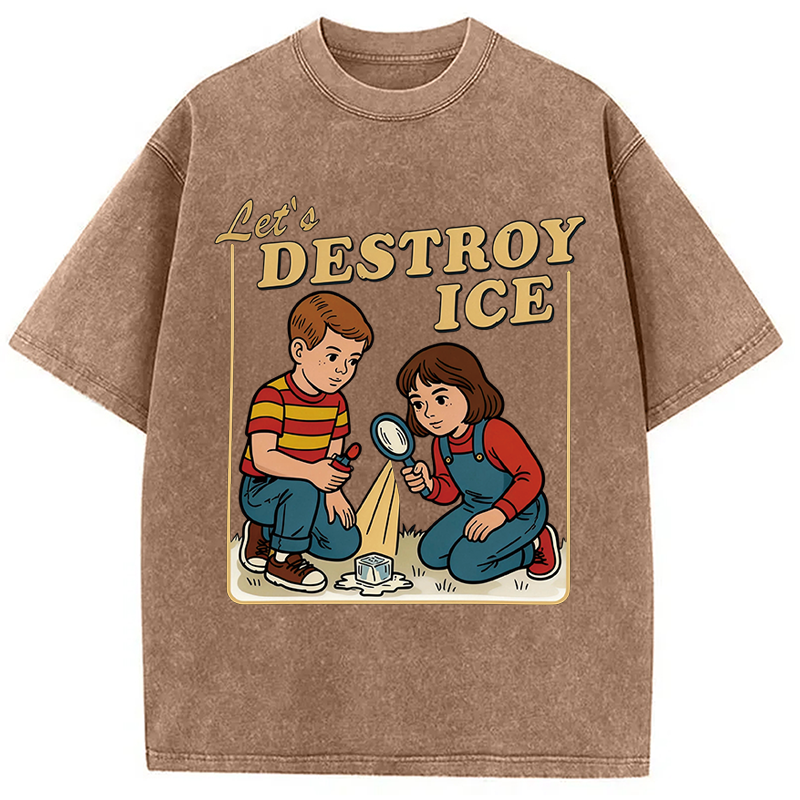 Tokyocanvas Let's Destroy ICE Washed T-Shirt