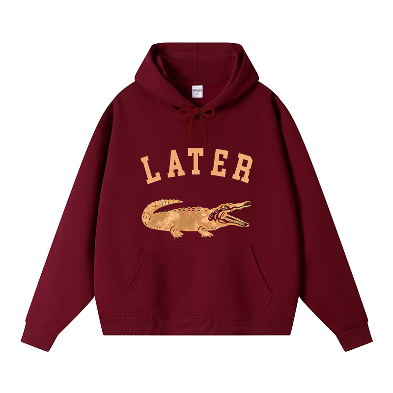 Tokyocanvas Later Alligator Fleece Lined Hoodie