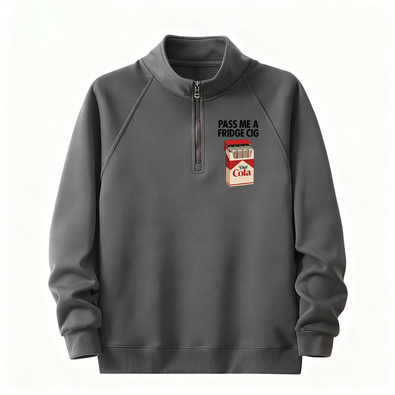 Tokyocanvas I Need A Diet Cola Half-Zip Sweatshirt