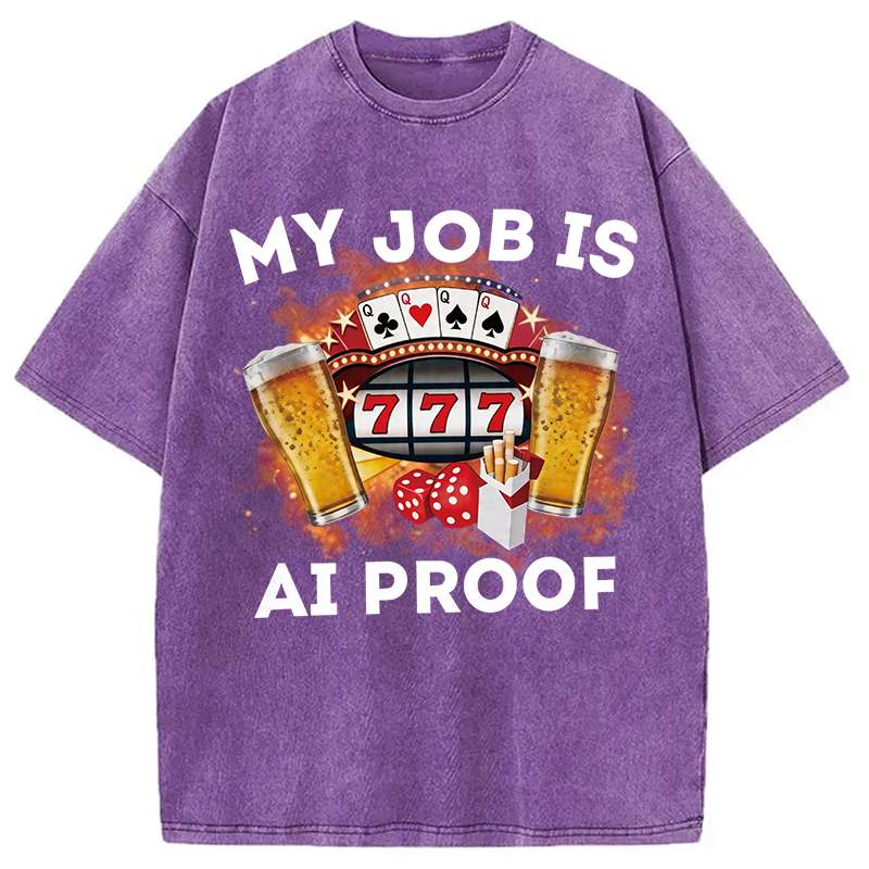 Tokyocanvas My Job Is AI Proof Washed T-Shirt