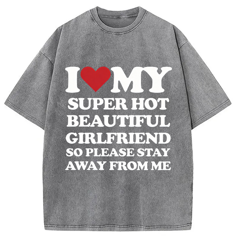 Tokyocanvas I Love My Girlfriend Washed T-Shirt
