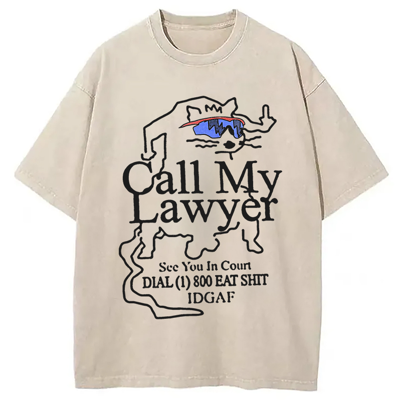 Tokyocanvas Call My Lawyer Washed T-Shirt
