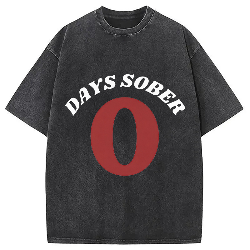 Tokyocanvas 0 Days Sober Washed T-Shirt