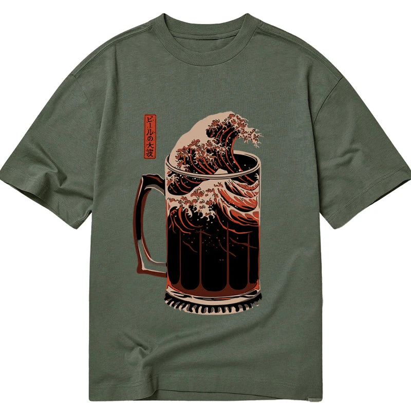 Tokyocanvas The Great Wave Of Beer Japanese Classic T-Shirt
