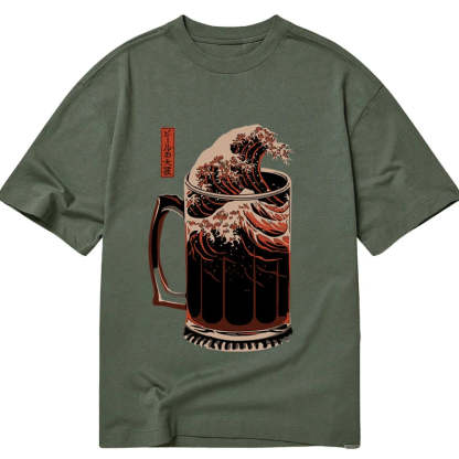Tokyocanvas The Great Wave Of Beer Japanese Classic T-Shirt