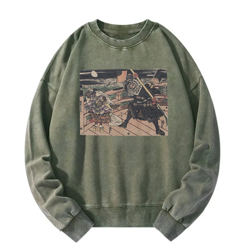 Tokyocanvas Museum Of Fine Arts Ukiyo-e Confrontation Washed Sweatshirt