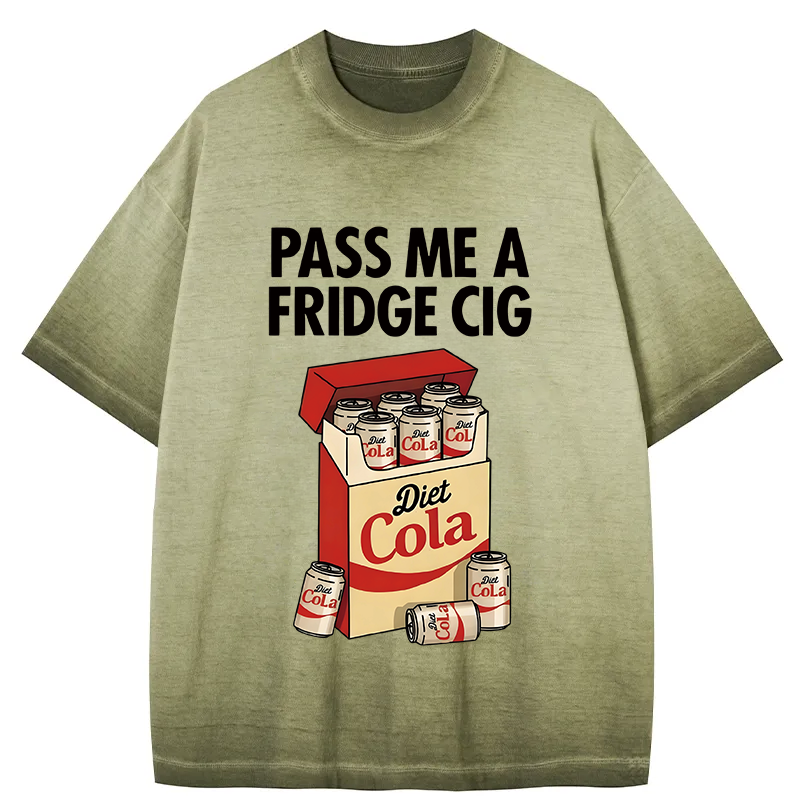 Tokyocanvas Diet Cola Cigarette Pack Gradient Washed T-Shirt
