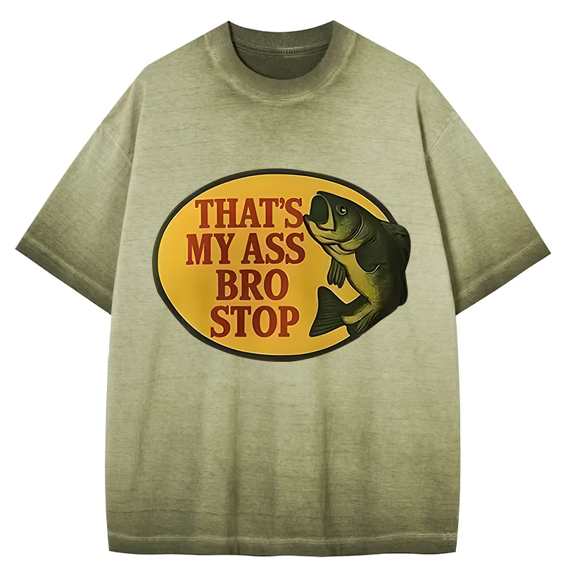 Tokyocanvas Bro Stop Gradient Washed T-Shirt