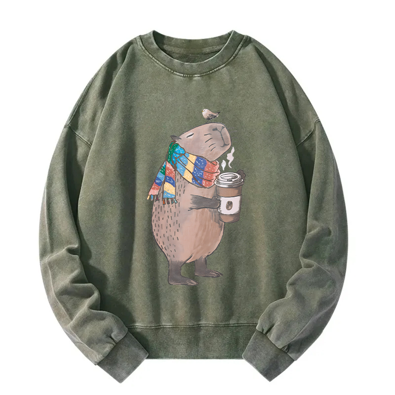 Tokyocanvas Coffeebara Washed Sweatshirt