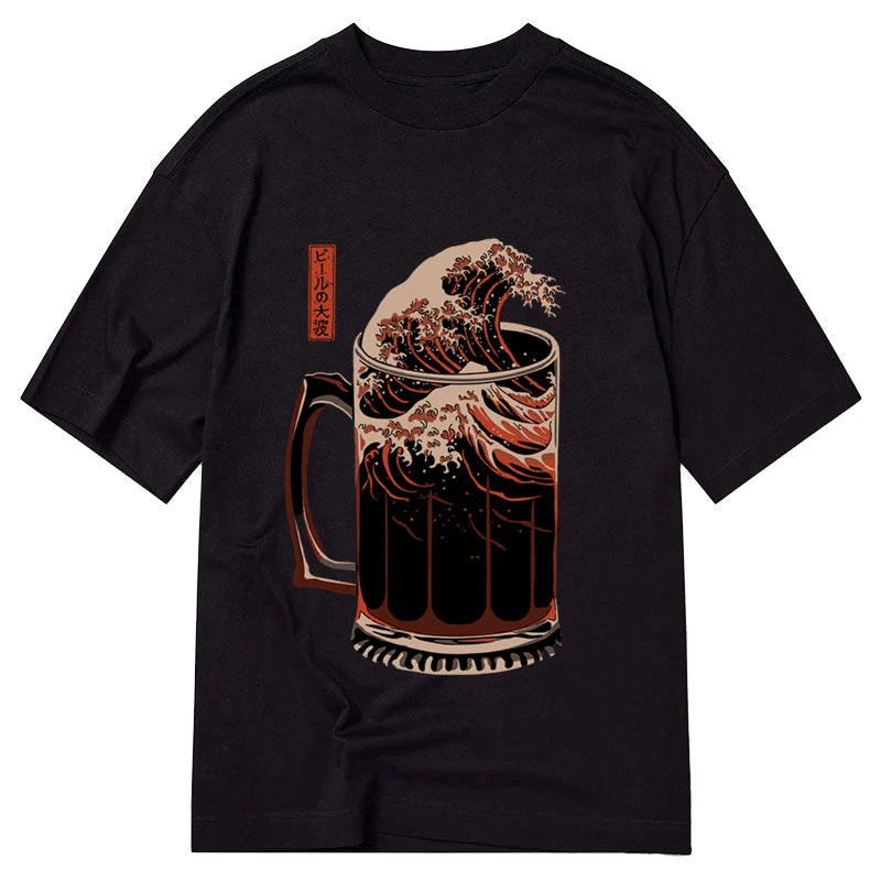 Tokyocanvas The Great Wave Of Beer Japanese Classic T-Shirt