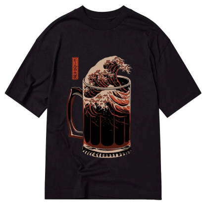 Tokyocanvas The Great Wave Of Beer Japanese Classic T-Shirt