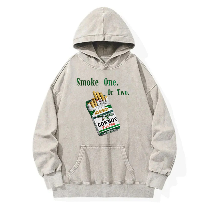 Tokyocanvas Smoke One or Two KIllers Philadelphia Eagles Washed Hoodie