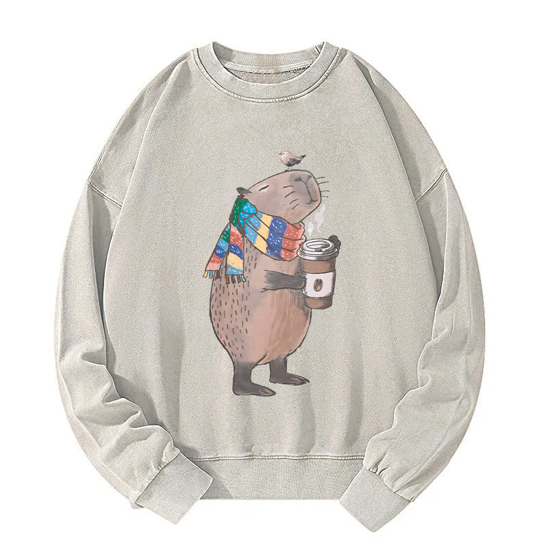 Tokyocanvas Coffeebara Washed Sweatshirt