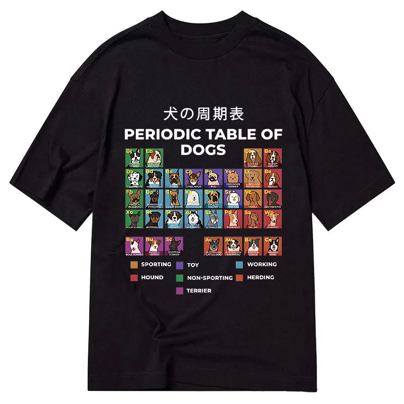 Tokyocanvas Periodic Table Of Dogs Classic T-Shirt