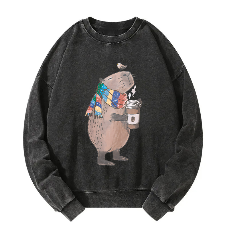 Tokyocanvas Coffeebara Washed Sweatshirt