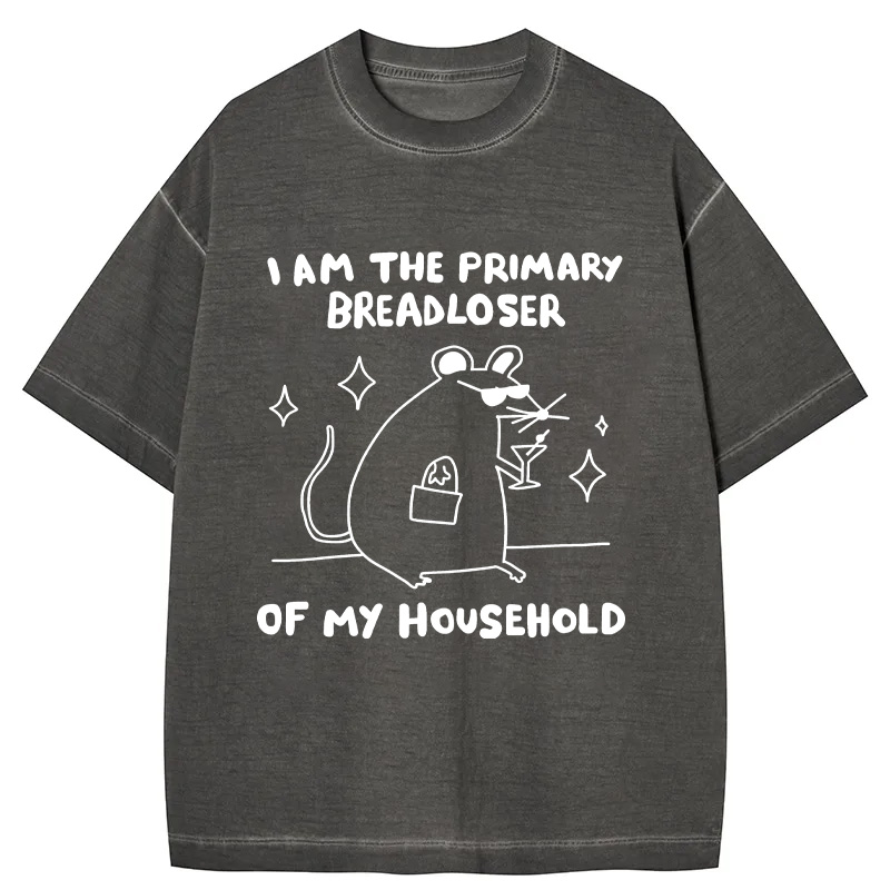 Tokyocanvas I Am the Primary Breadloser of My Household Gradient Washed T-Shirt