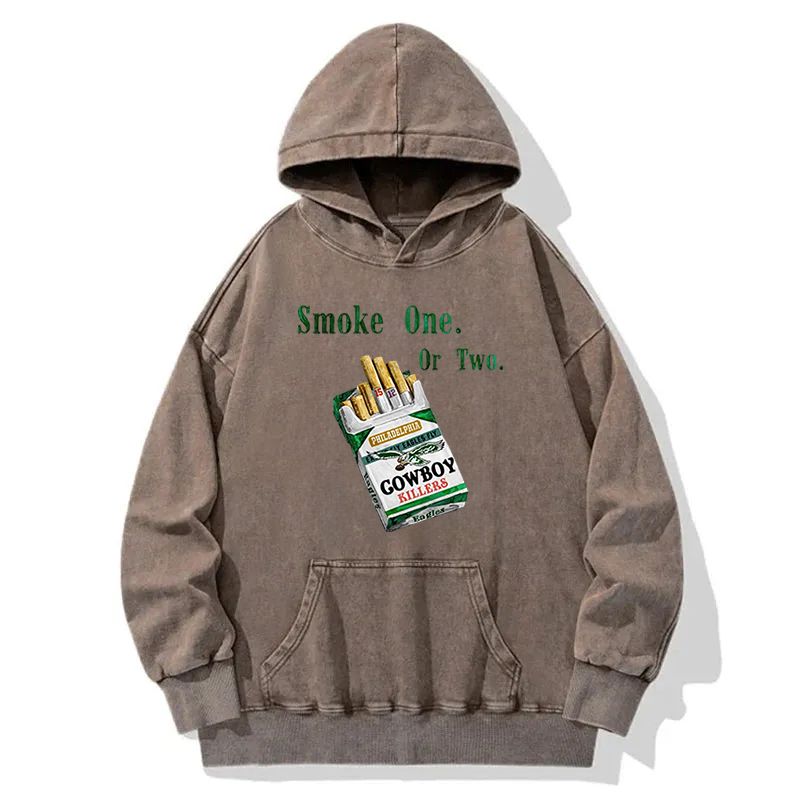 Tokyocanvas Smoke One or Two KIllers Philadelphia Eagles Washed Hoodie