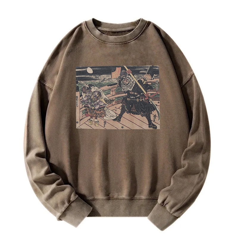 Tokyocanvas Museum Of Fine Arts Ukiyo-e Confrontation Washed Sweatshirt