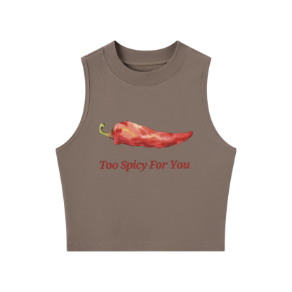 Tokyocanvas Too Spicy For You Crew Neck Crop Top