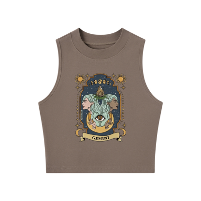 Tokyocanvas Gemini Zodiac Crew Neck Crop Top