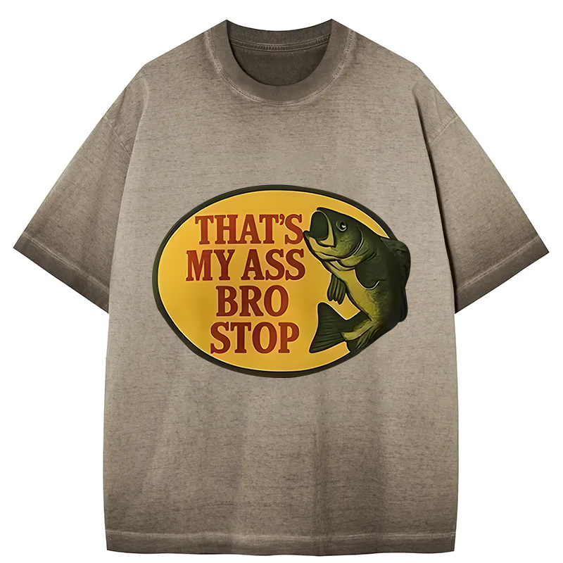 Tokyocanvas Bro Stop Gradient Washed T-Shirt