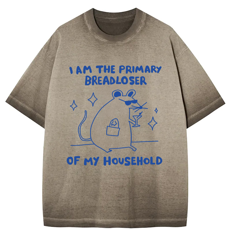 Tokyocanvas I Am the Primary Breadloser of My Household Gradient Washed T-Shirt