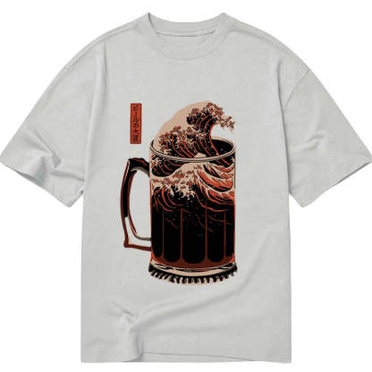 Tokyocanvas The Great Wave Of Beer Japanese Classic T-Shirt