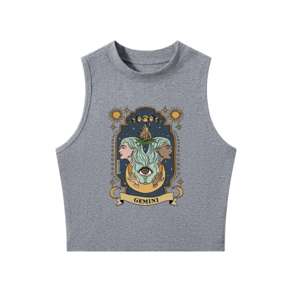 Tokyocanvas Gemini Zodiac Crew Neck Crop Top