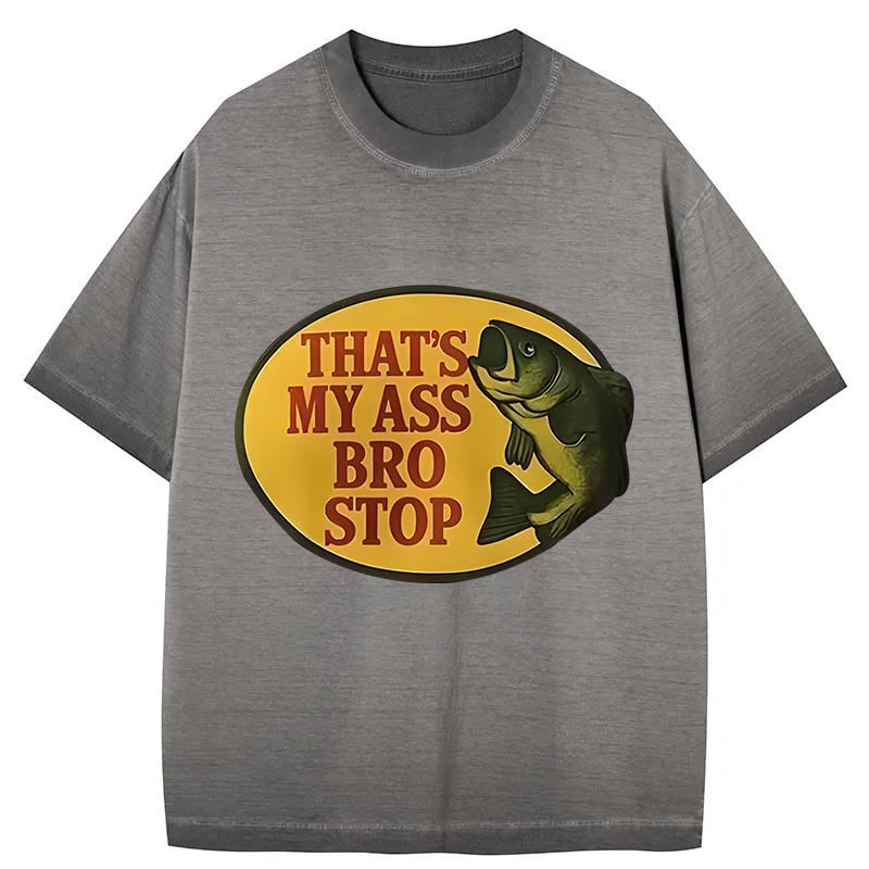 Tokyocanvas Bro Stop Gradient Washed T-Shirt