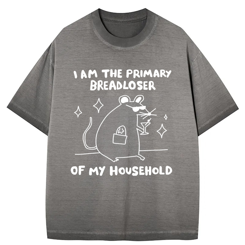Tokyocanvas I Am the Primary Breadloser of My Household Gradient Washed T-Shirt