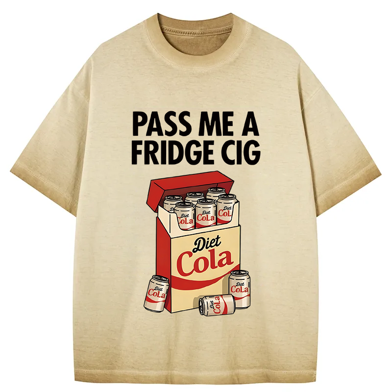 Tokyocanvas Diet Cola Cigarette Pack Gradient Washed T-Shirt