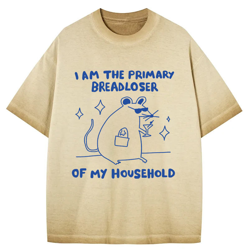Tokyocanvas I Am the Primary Breadloser of My Household Gradient Washed T-Shirt