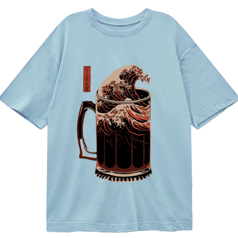 Tokyocanvas The Great Wave Of Beer Japanese Classic T-Shirt