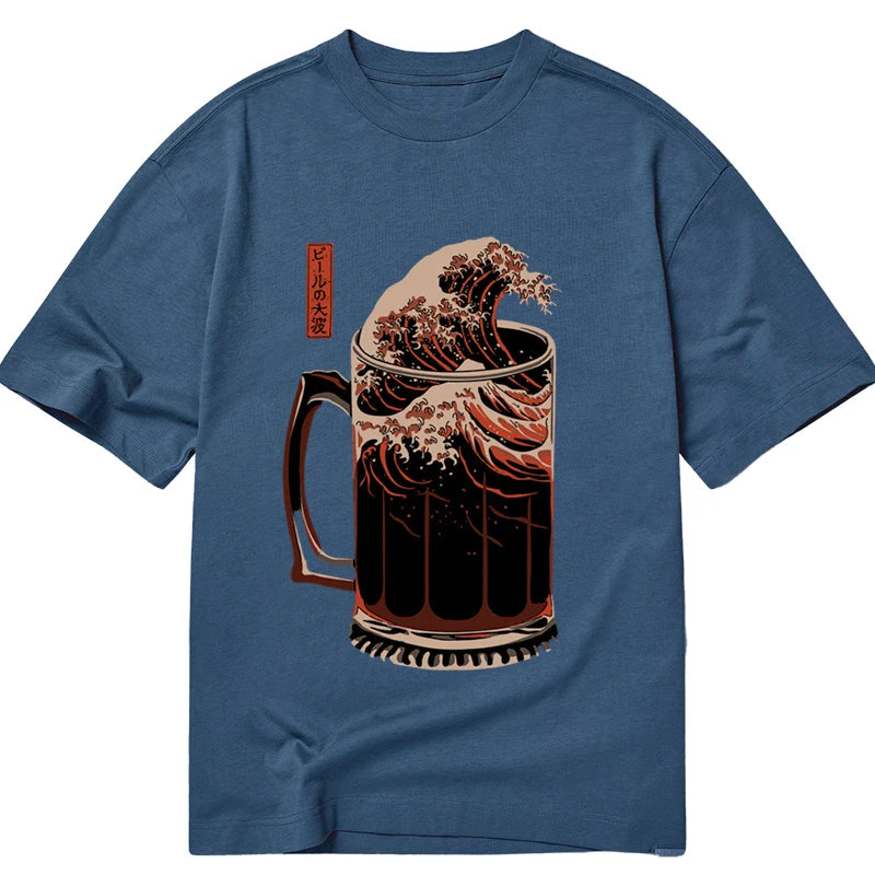 Tokyocanvas The Great Wave Of Beer Japanese Classic T-Shirt