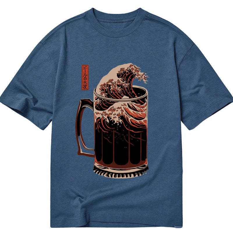 Tokyocanvas The Great Wave Of Beer Japanese Classic T-Shirt