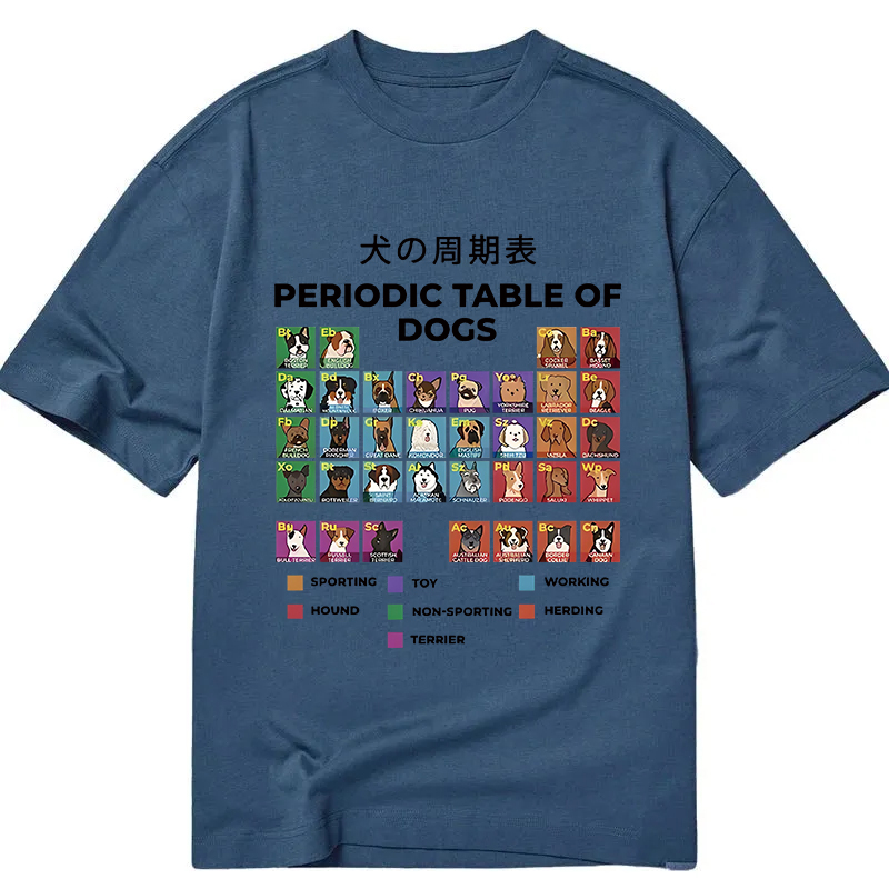 Tokyocanvas Periodic Table Of Dogs Classic T-Shirt