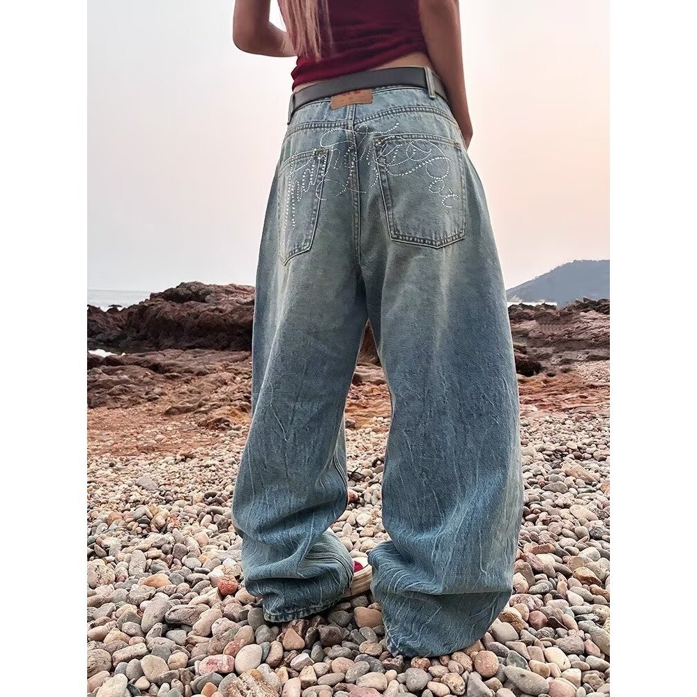 Tokyocanvas Embroidered Blue Jeans