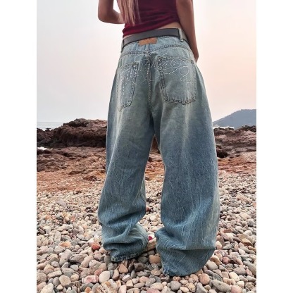 Tokyocanvas Embroidered Blue Jeans